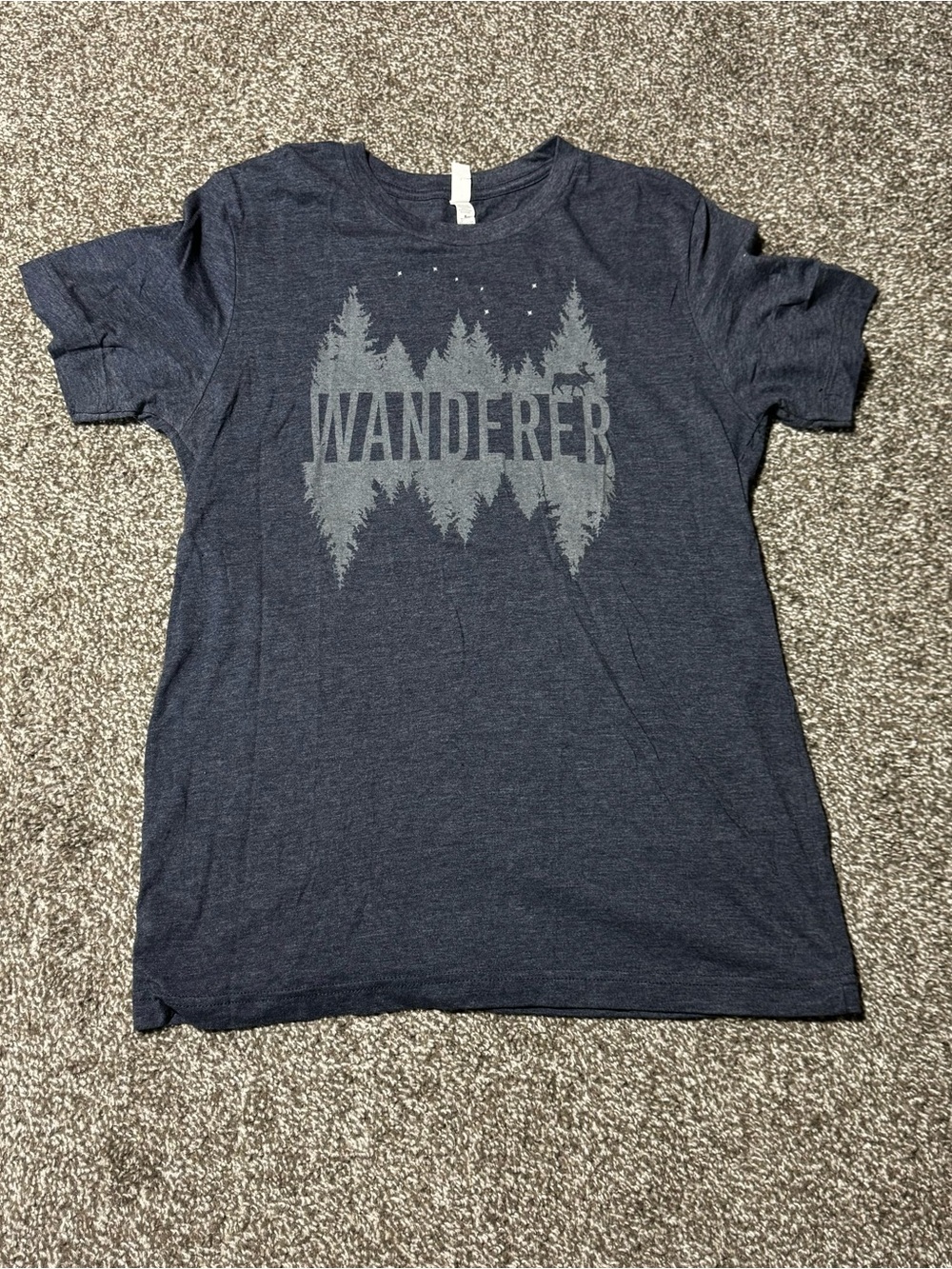 WANDERER Graphic Tee in Navy